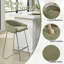 Upholstered Counter Stool with Metal Frame-839117582