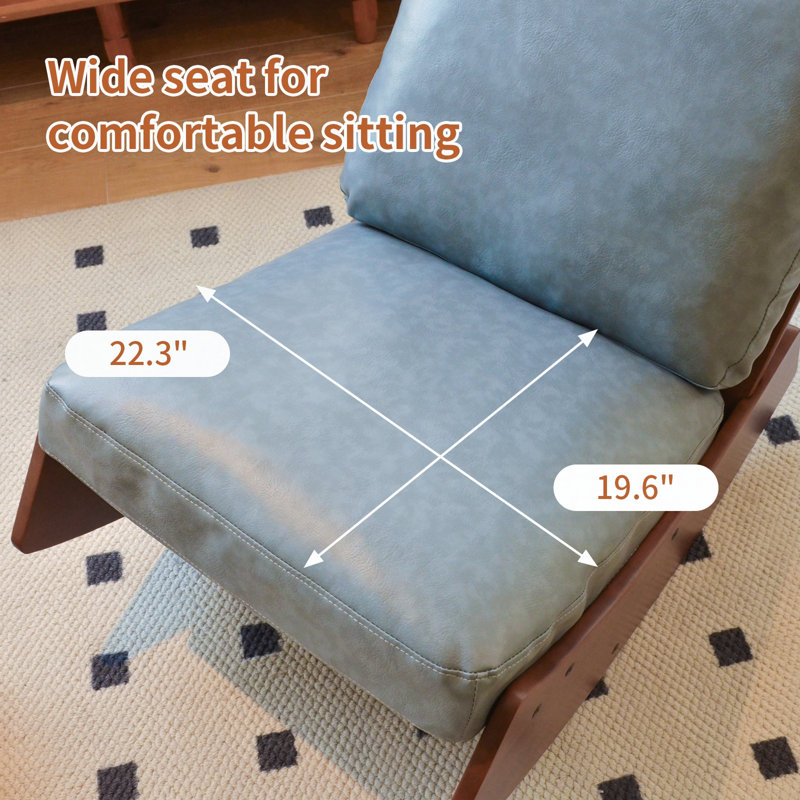Chaise berçante confortable avec coussin moelleux et structure en bois massif