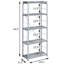 Bibliothèque contemporaine à 4 tablettes gris argenté - étagères en bois, rangement spacieux et polyvalent