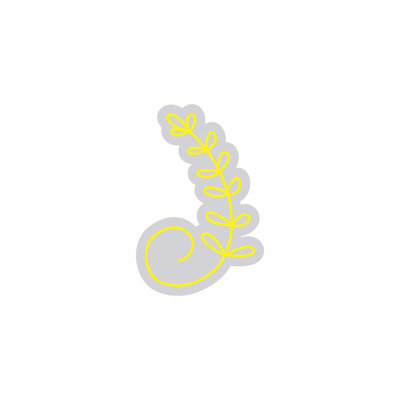  | Leaf Design Neon Sign | Features High-quality Durable Acrylic Backing with Bright Long-lasting LED Illumination for Vibrant Glow and Energy Efficiency | 24x16 | Yellow