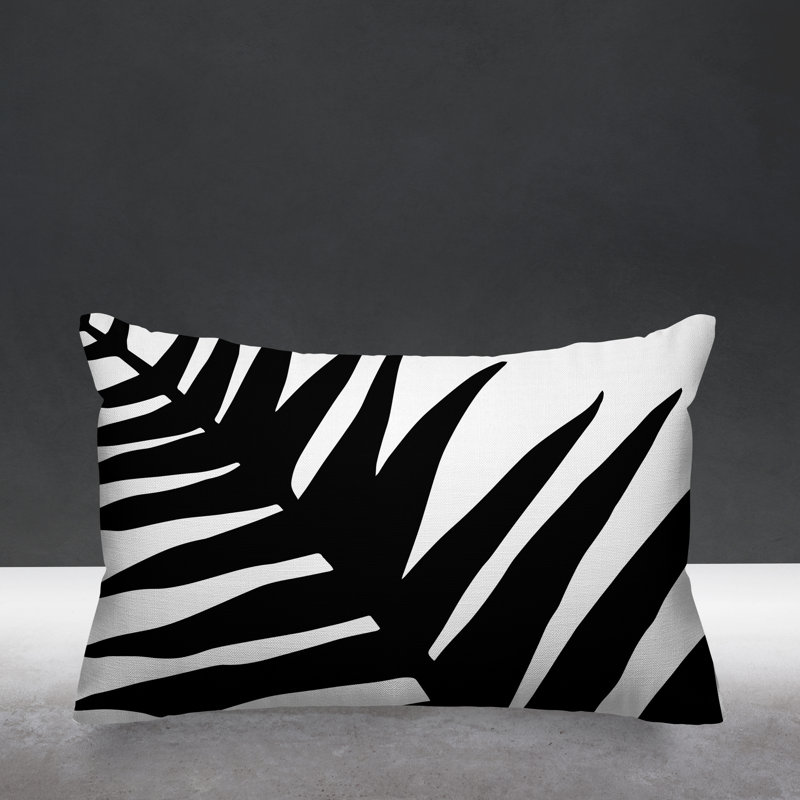 Housse et insert de coussin rectangulaire Fielding, Noir