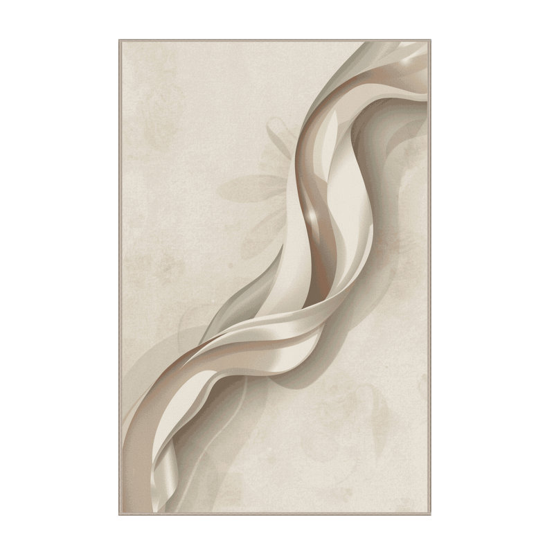 Tapis de couleur unie douce et moelleuse de couleur unie Morton - beige, 2 x 5
