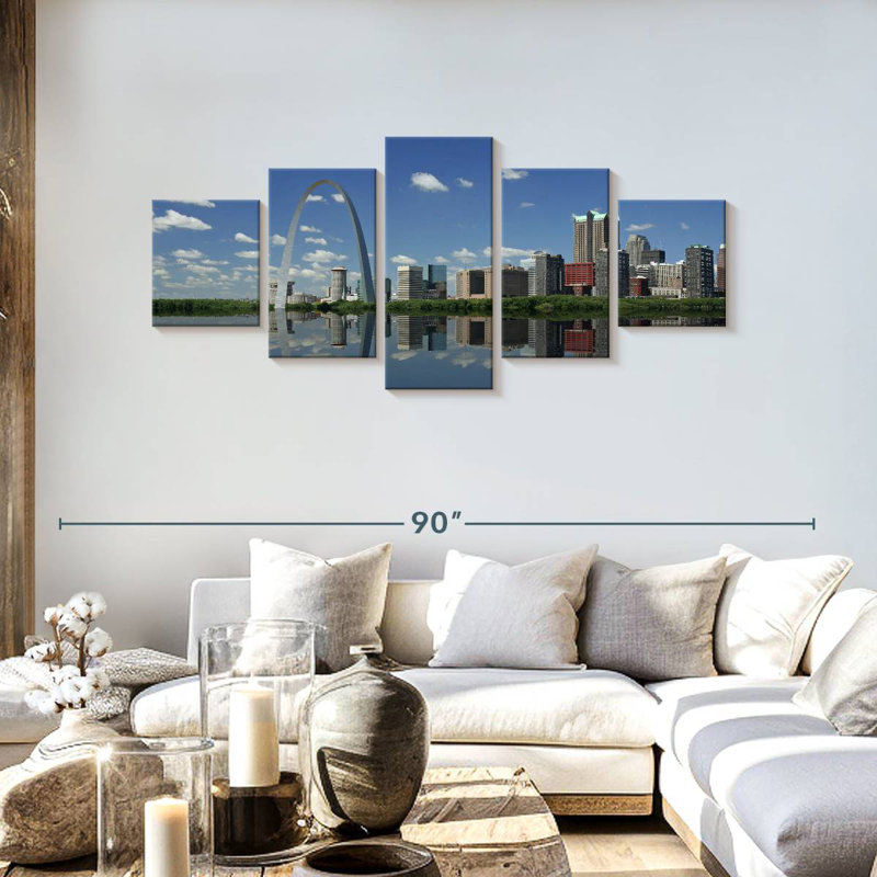 Reflection Of St. Louis, 30" H x 68" W