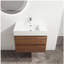 Table de salle de bain murale 30 po avec lavabo en résine, 2 tiroirs