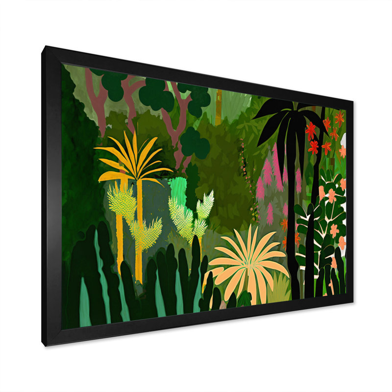 «Blossoming and Vibrant Jungle Flora V», reproduction sur toile, H 30 po x l 40 po x P 1,5 po
