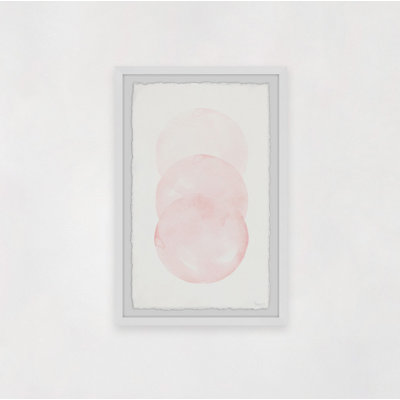 «Three Pink Circles», reproduction encadrée
