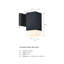 Applique murale d'extérieur câblée noire Khyara-145366685