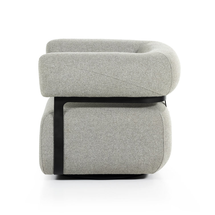 Lize Upholstered Swivel Barrel Chair