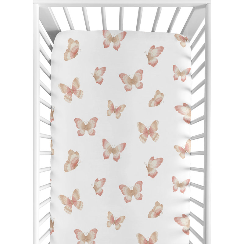 Drap-housse pour lit de bébé Butterfly