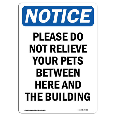 Please Do Not Relieve Your Pets Sign
