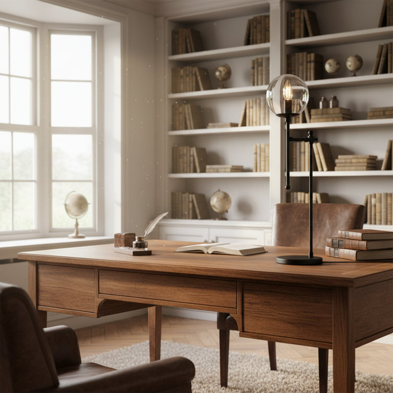 Lampe de table 26 po Modern Novelty, Clair, Noir