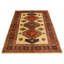 Tapis géométrique bleu en laine noué à la main à motif géométrique 5 pi 3 po x 7 pi 3 po Aala