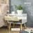 Corrigan Studio® Set Of 2 Bedside Table With Drawer And Shelf, Modern Nightstand, End Table For Bedroom, Living Room