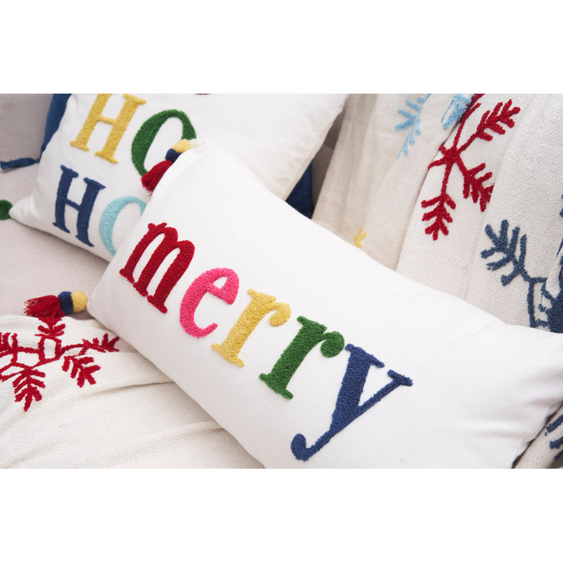24" x 12" Boho Merry Throw Pillow
