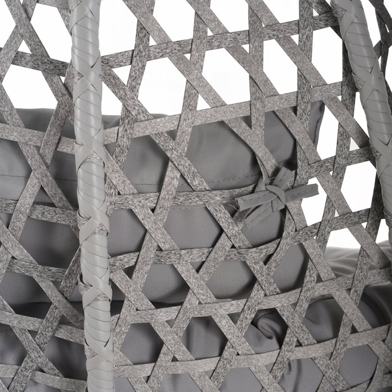 Fauteuil à œufs suspendu pour l'intérieur et l'extérieur, Gris, Gris