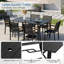 Rectangular Metal Outdoor Picnic Table With Umbrella Hole , 96cm cm W 160cm cm D