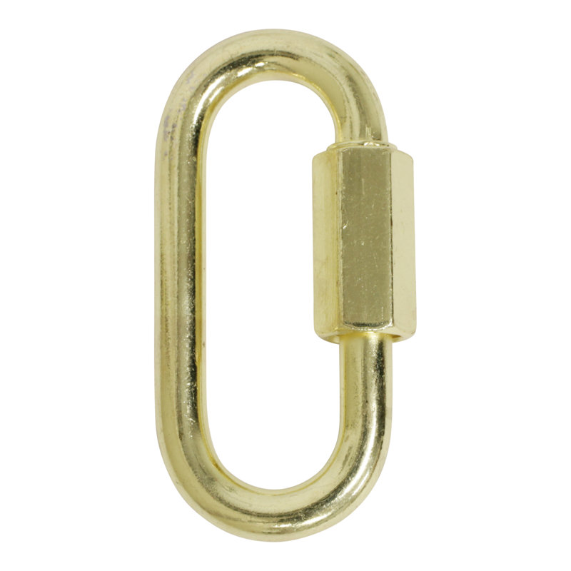Threaded Screw Lock Quicklink (2 Pack), Light Gold, 2.28" H x 1.06" W x 0.24" D