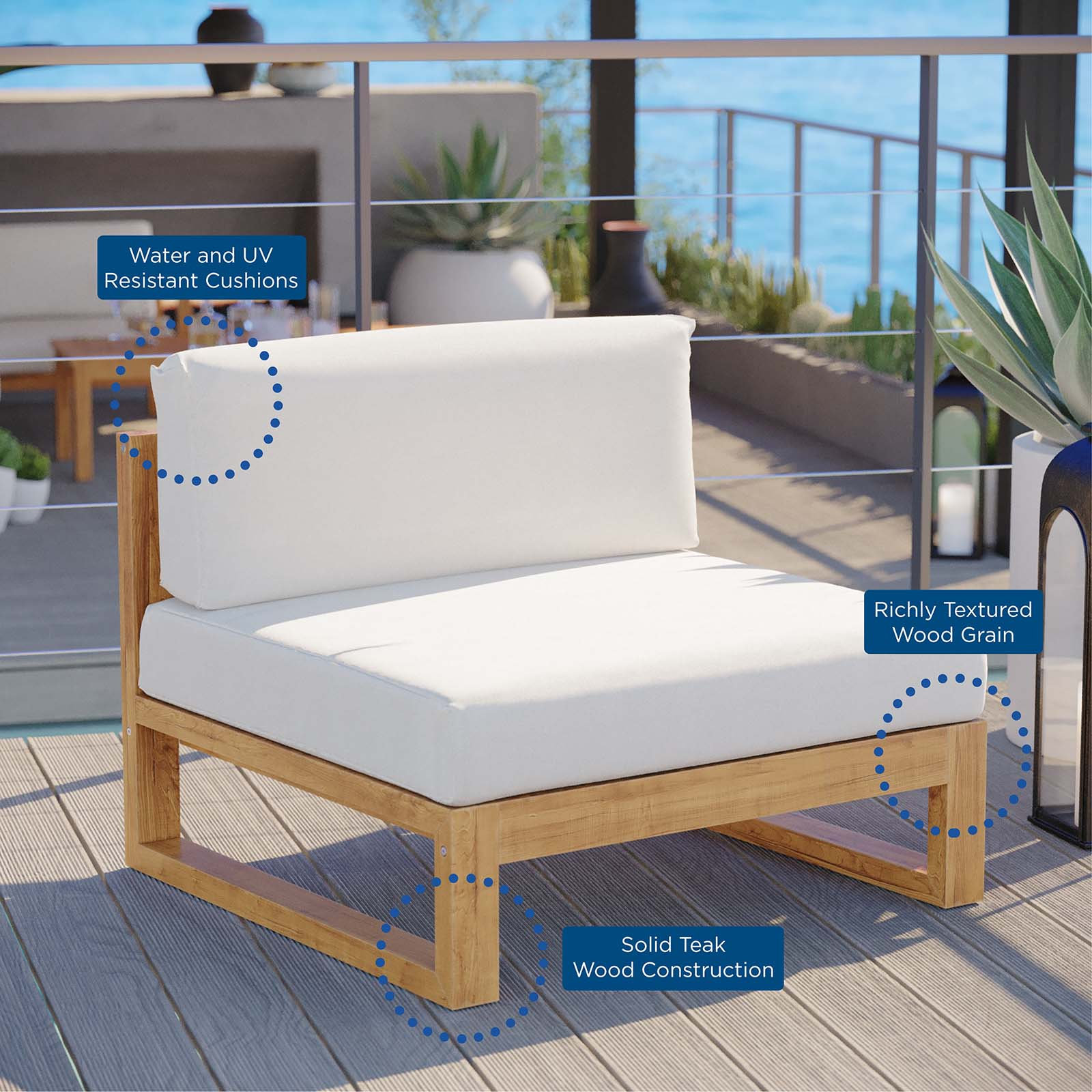 Upland Teak Patio Lounge Chair