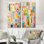 «Nursery Colorful Animal Pattern I», ensemble de 2 reproductions d'art sur toile