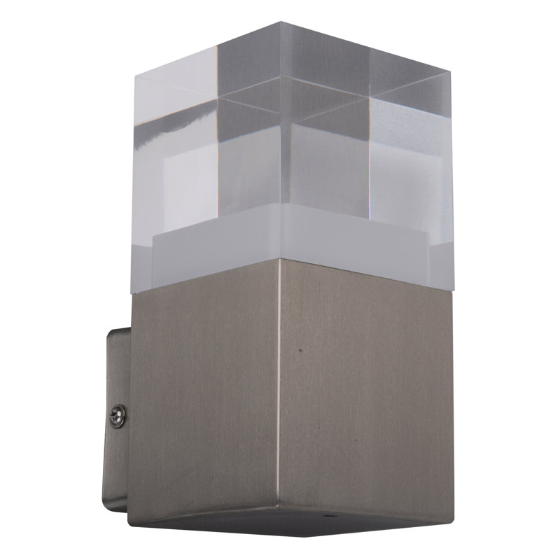 Twain Stainless Steel 40.64cm H Integrated LED Outdoor Armed Sconce