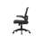 Swivel Task Chair, Mesh Back, Flip Arm, Height Adjustable, Black Fabric