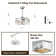Notchietown 18" Industrial Reversible Ceiling Fan with 6 Lights and Remote, DC Motor 6 Speeds Ceiling Fan