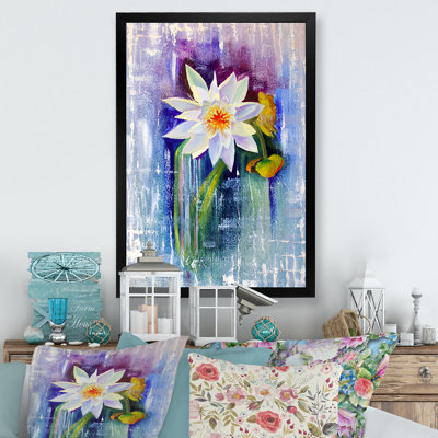 White Lily With Oil - Print on Canvas