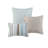 6 Piece Quilt With Embroidered Pillows, Blue Microfiber Floral Style, Reversible Brushed , Classic Leaf Embroidery Pattern,-120264954-120264955