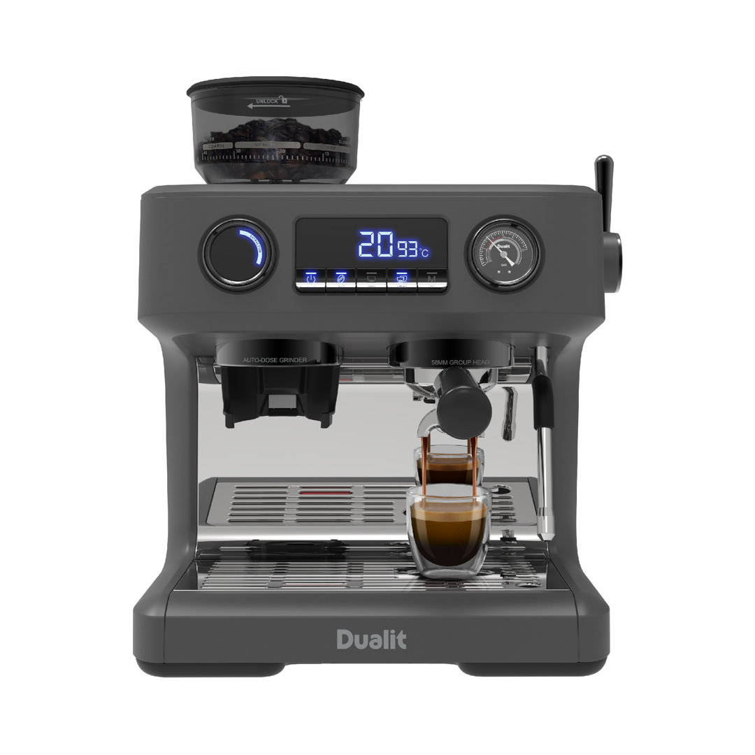 Dualit Espressivo Pro Coffee Machine, Espresso Maker, 2.8L Tank, Integrated Hopper & Grinder