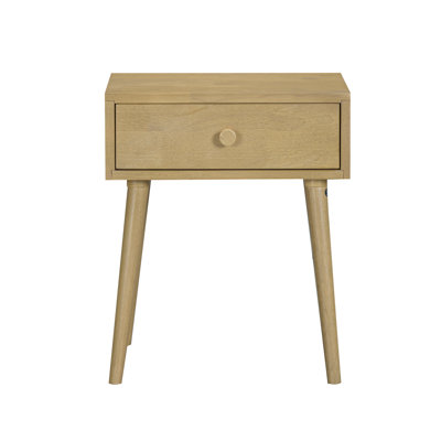  Lux Solid Wood Nightstand, Mid Century Modern Side Table Bedroom, Bedside Furniture, Night Stand, End Table, Easy Assembly