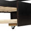 Lit de jour simple avec structure en bois et lit gigogne escamotable-855401898