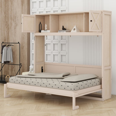 Lit escamotable multiusage avec armoires de rangement