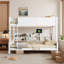 Lit superposé avec armoires de rangement et ports USB-905350962