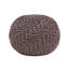HAZEL POUF - Pouf rond en tricot moderne avec fil PET écologique pour une utilisation intérieure et extérieure.
