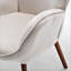 Fauteuil à oreilles de style Mid-Century moderne avec capitonnage à boutons et pieds en bois massif-1006176205