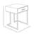 Hielm Sled End Table-773504097