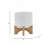 5 Inch Tribal Ceramic Planter with Wooden Stand, Perfect for Indoor Greenery and Modern Decor