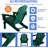 Folding Adirondack Chair,Relaxing Stackable Arm Rest Ergonomic Hdpe All-Weather Adirondack Chair