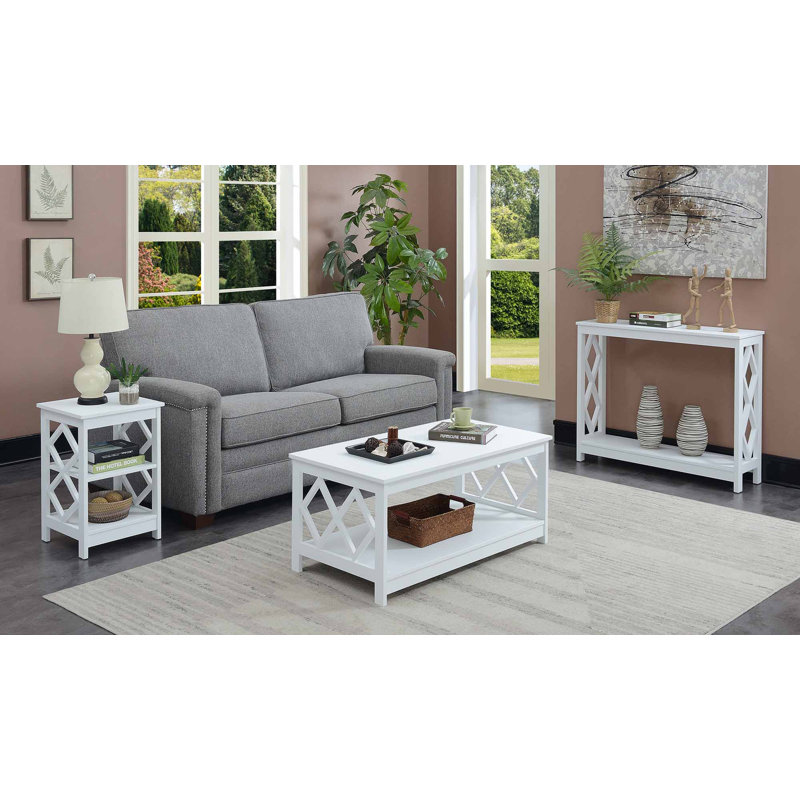 Console Dimson, Blanc, H 6,25 po x l 43,75 po x P 14,5 po