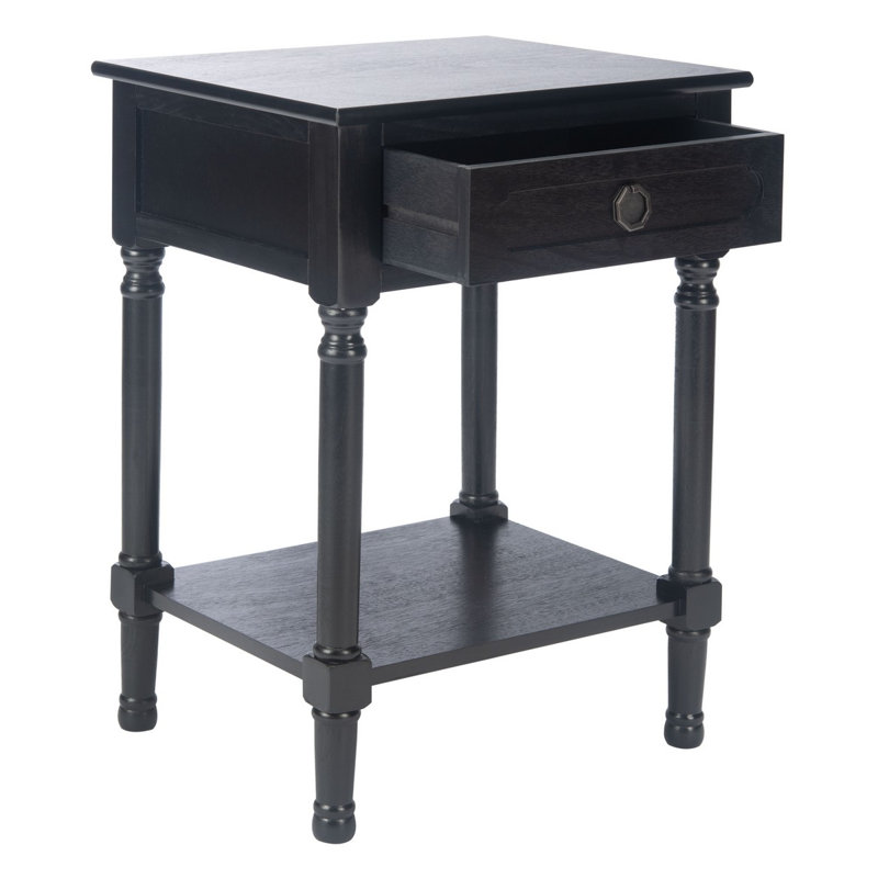 Table de bout avec rangement Pagel, Noir