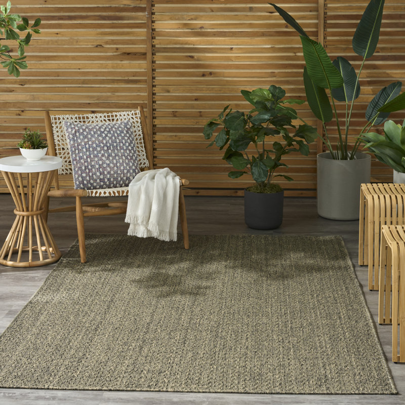 Tapis d'extérieur Cantara, Rectangulaire 8 pi x 10 pi, Vert / olive