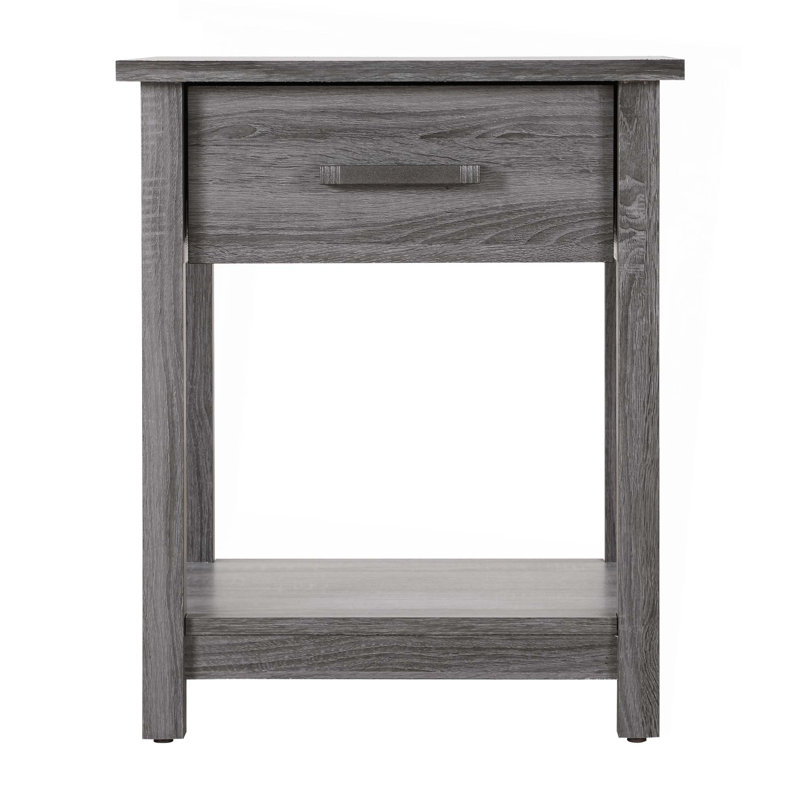 Table de chevet élégante à un tiroir - idéale pour les maisons modernes, Gris
