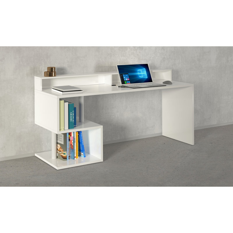 Nang Computer Desk, 92.50cm H x 180cm W x 60cm D, White
