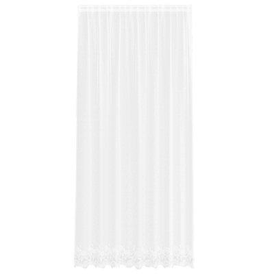 Curtains With Curtains Floral White Polyester