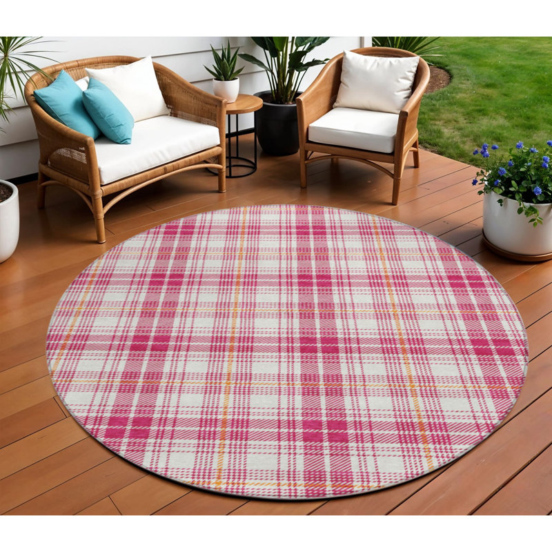 Tapis rond intérieur lavable 8 pi Blush
