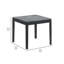 Table de bout 23,5 po Ayniah, plateau en faux marbre gris, texture sable, pieds noirs-54406449