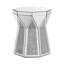Table basse de style tambour avec incrustation de cristal miroir, table décorative argent polygonale, mobilier moderne de luxe moderne, table basse basse de 20 pouces, convient