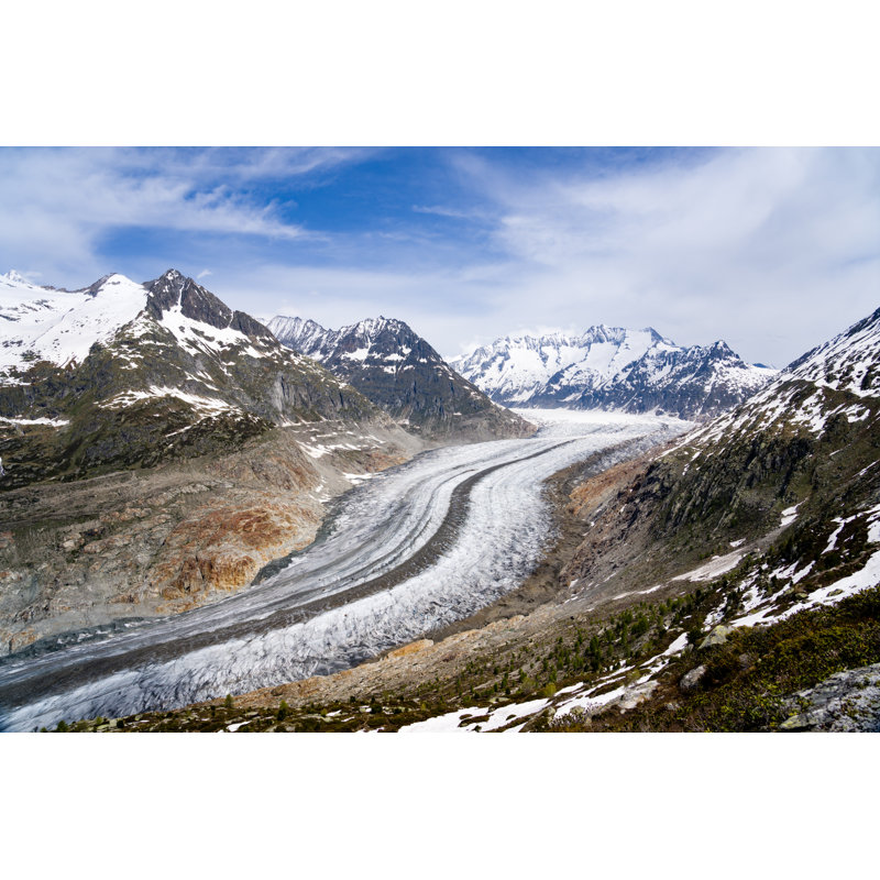 Beautiful View Of The Aletsch Glacier by Igphotography - Wrapped Canvas Print