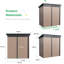5 Ft. W x 3 Ft. D Metal Lean-To Garden Shed-2120170628
