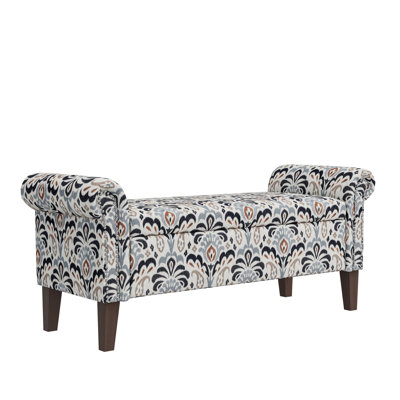 Rangement: siège confortable, imprimé floral, tissu, compartiment spacieux